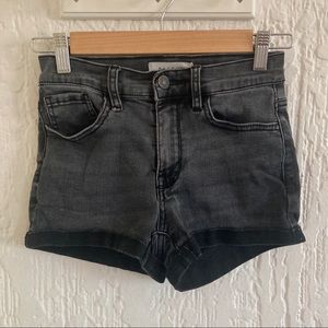 PacSun Faded Black Jean Shortie Shorts Size 24